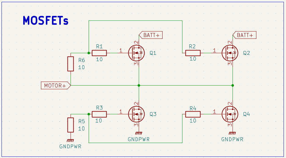 Four-MOSFET synchronous half-bridge power stage with paired devices
